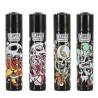 Lot de 4 briquets Clipper collection Skull n Flowers