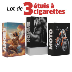 Lot de 3 étuis à cigarettes...