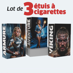 Lot de 3 étuis à cigarettes...