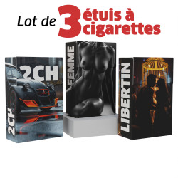 Lot de 3 étuis à cigarettes - HOMME