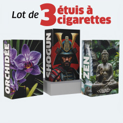 Lot de 3 étuis à cigarettes...