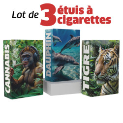 Lot de 3 étuis à cigarettes...